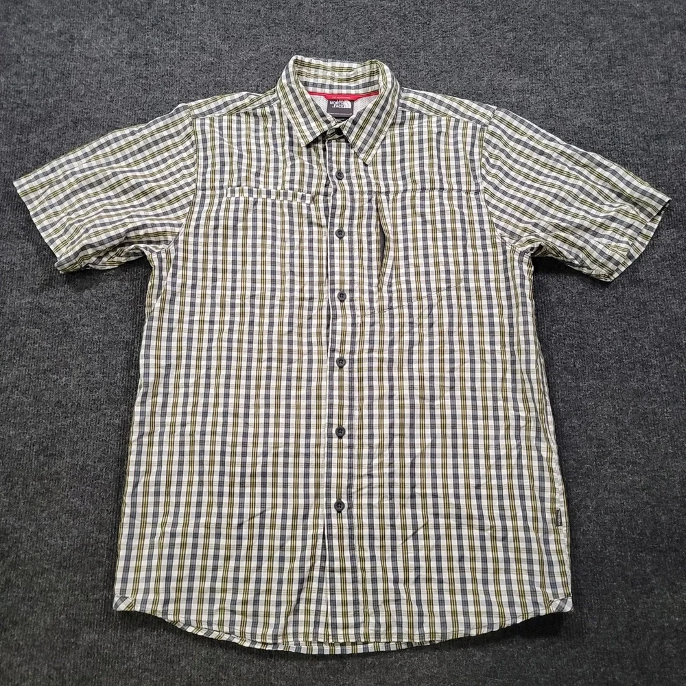 The North Face Men Plaid Short Sleeve Button Shirt Small‎ Outdoor Hiking